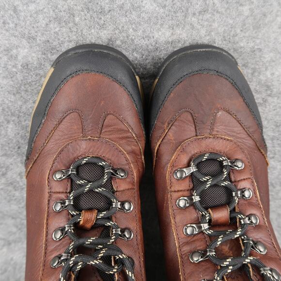 Timberland Shoes Kids 2.5 Hiking Boots Outdoor Leather Ankle Lace Up Brown Black - Picture 9 of 14